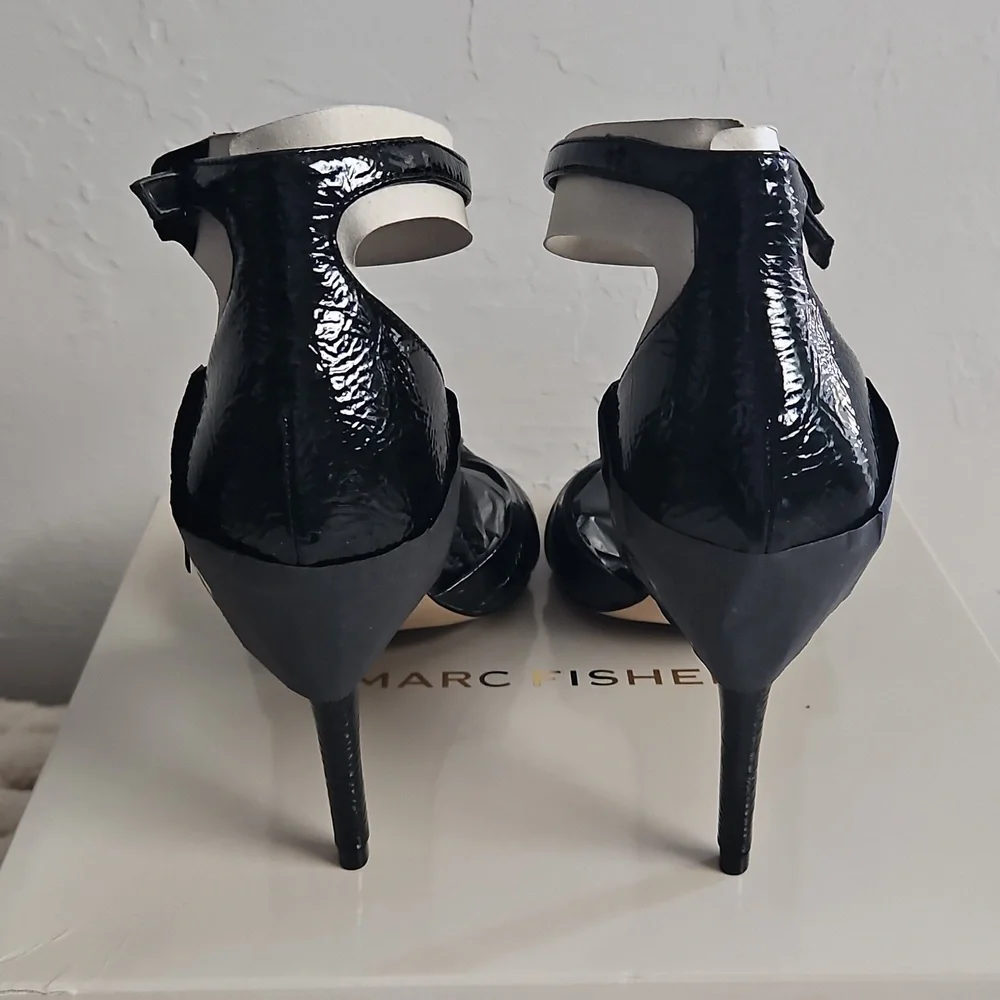 Marc Fisher Brodie Ankle Strap Pumps With Bow Details